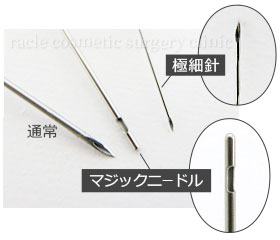 マジックニードルと極細針 比較イメージ